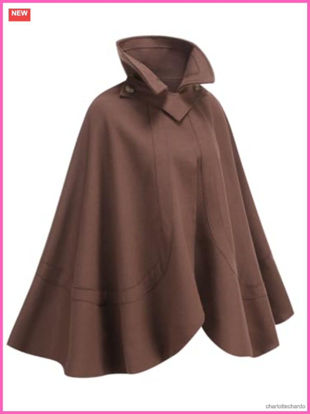 GRAJTCIN Medieval Renaissance Cape Hobbit Costume Cloak Brown Halloween